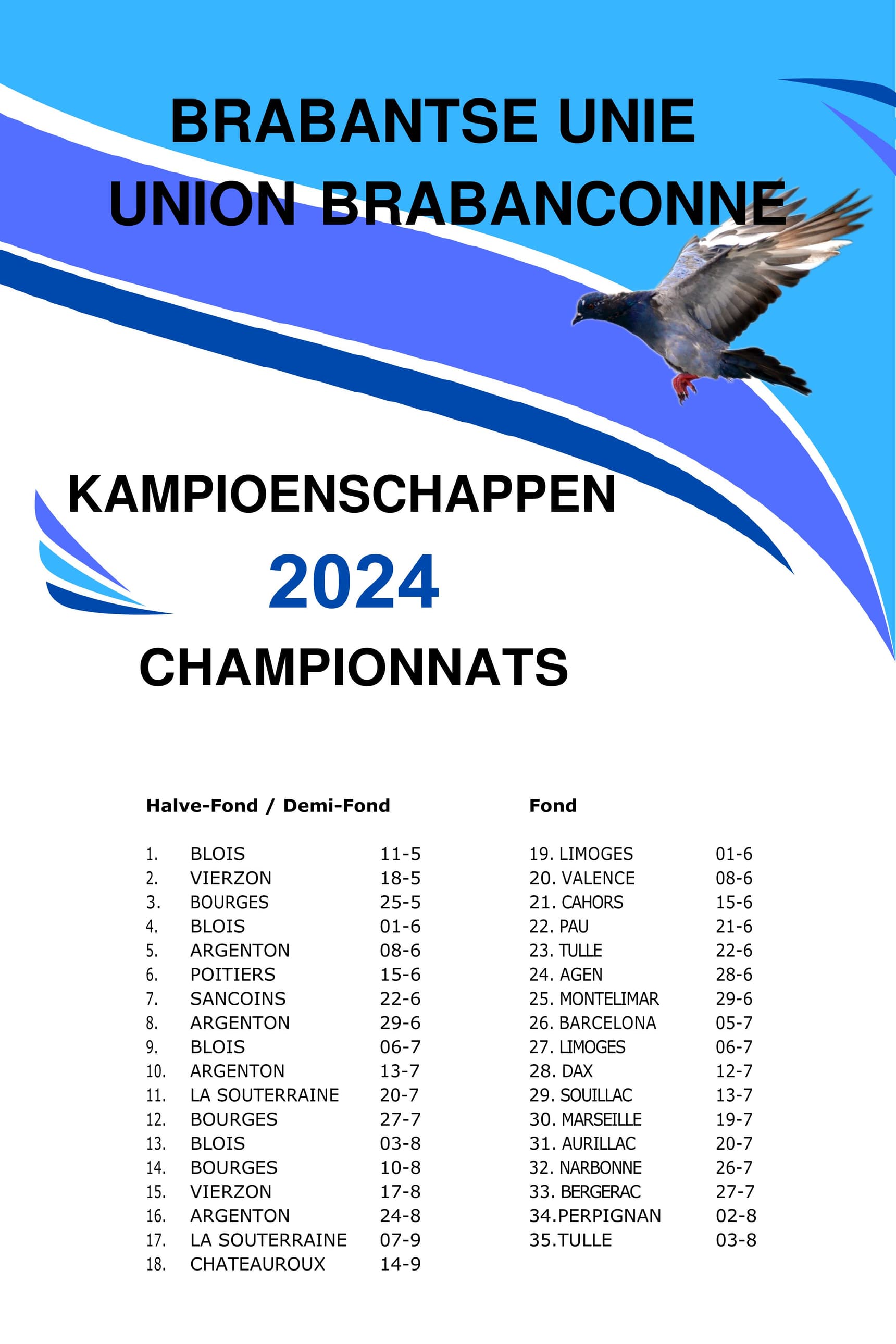 Kampioenschappen Brabantse Unie 2024
