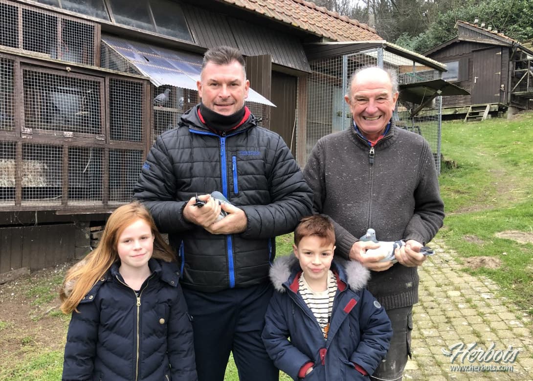 Pierre Roger and David ( Pecrot ) winners of Ace Pigeons