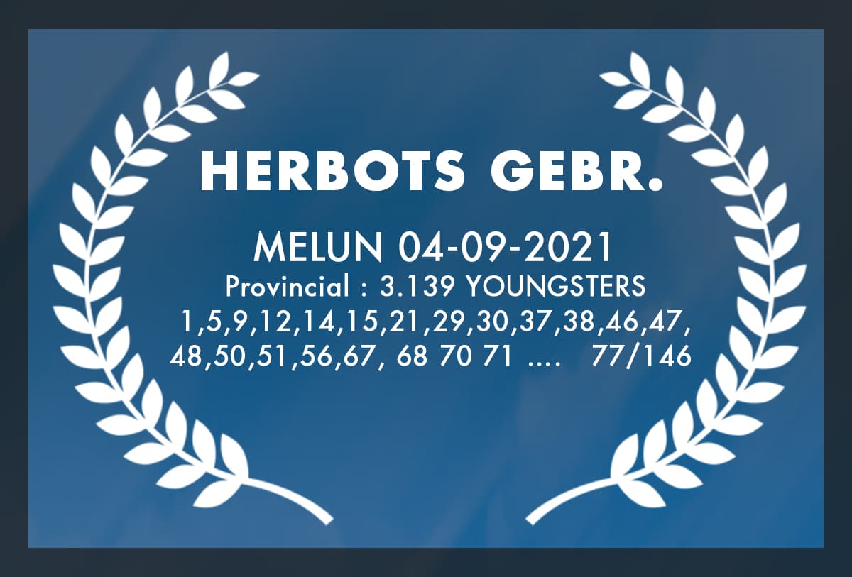 Herbots Gebr. - MELUN 04-09-2021 1st Provincial : 3.139 Youngsters