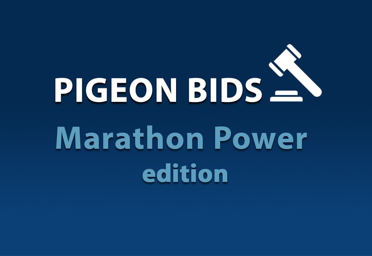 Pigeon Bids Marathon Power Edition April 2025